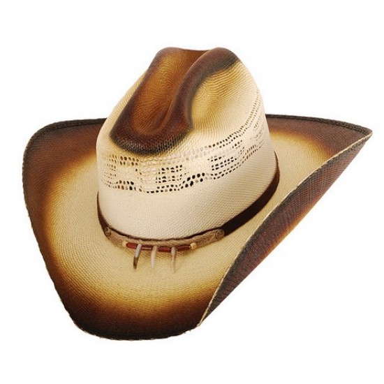 Cowboy hat - Brown & Beige Straw